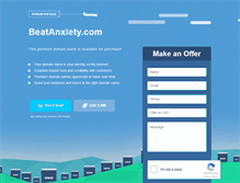 Tablet Screenshot of beatanxiety.com